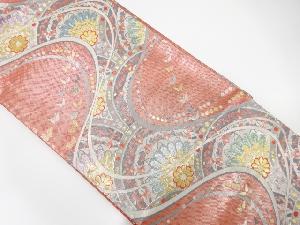 佐賀錦　流水に華紋織り出し　袋帯